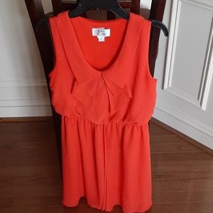 A red blouse dress.🤗